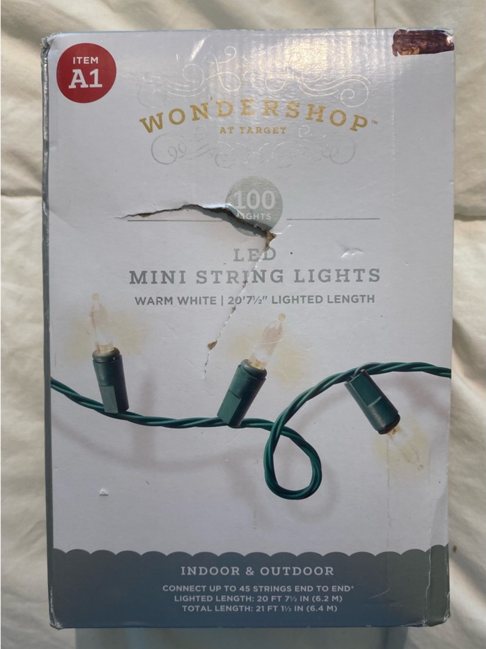 Wondershop Target 100 LED Mini String Lights Warm White Indoor Outdoor